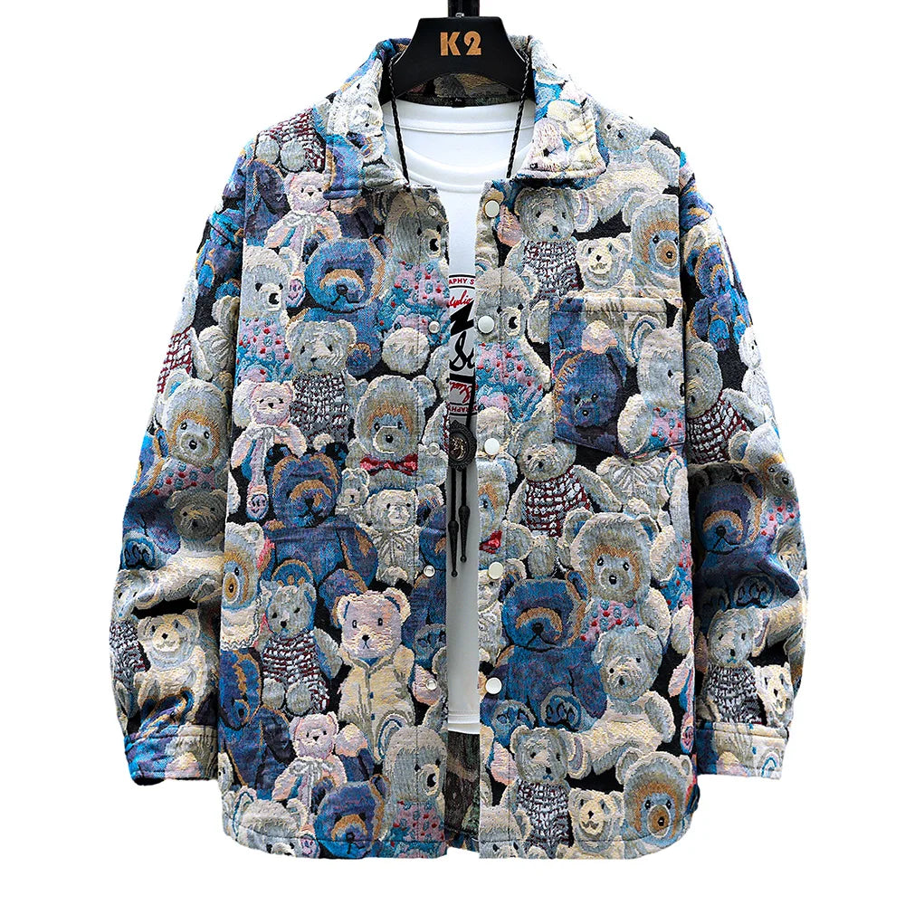 Men's Teddy Bear Jacquard Jacket