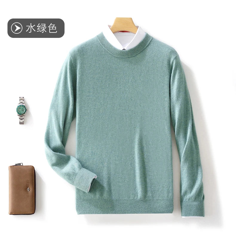 Men's Pure Wool Crewneck Sweater