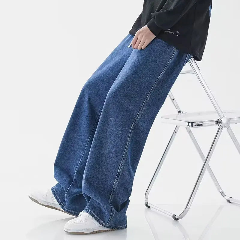 Men's Y2K Wide-Leg Streetwear Jeans