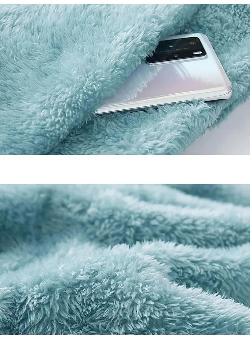 Oversized Polar Fleece Zip-Up Hoodie