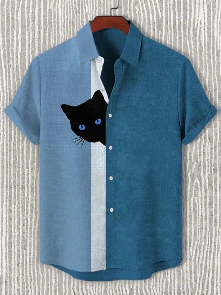 Men's Black Cat Graphic T-Shirt