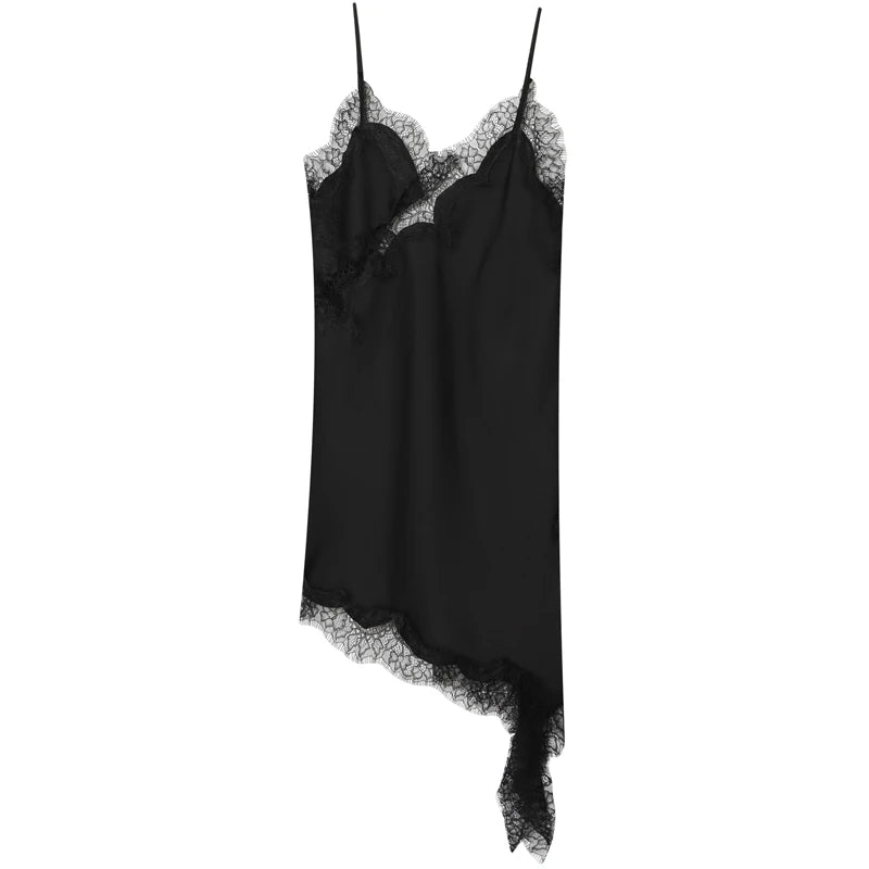 Women’s Brown Lace Slip sleeveless Dress