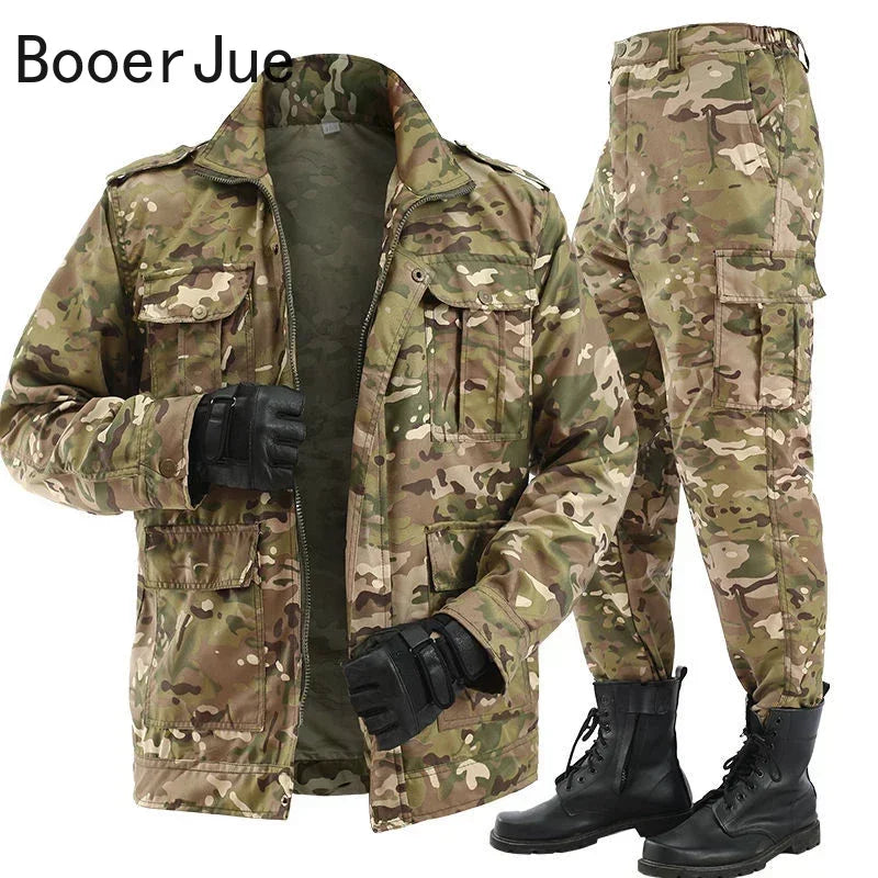 Men's Black Python Pattern Workwear Set