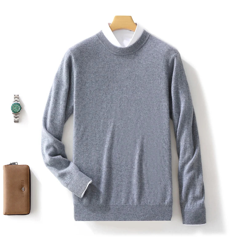 Men's Pure Wool Crewneck Sweater