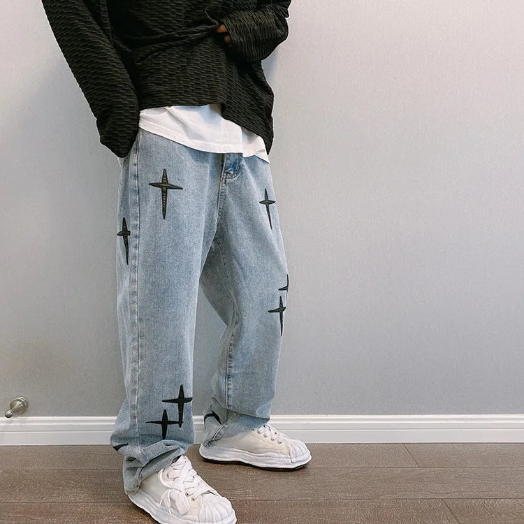 Men's Casual Baggy Denim Pants