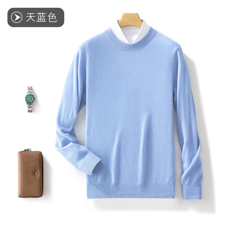Men's Pure Wool Crewneck Sweater