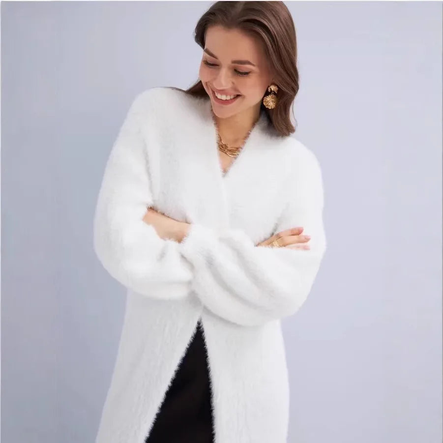 Oversized, Warm, Open Front Winter Sweater Jacket