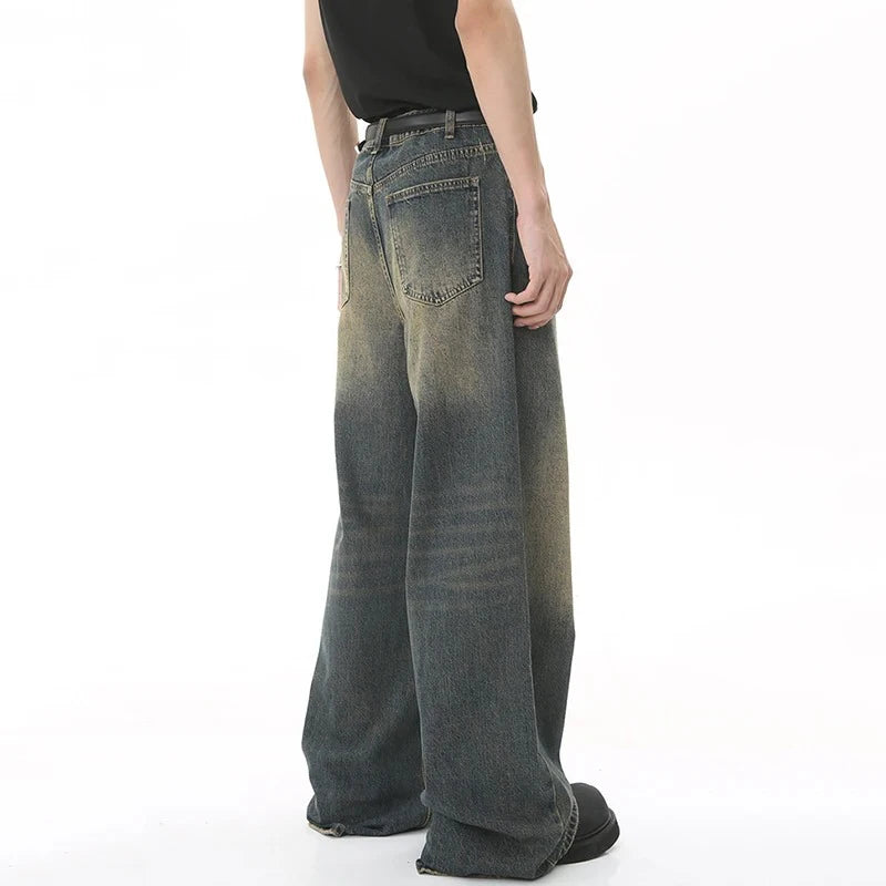 Men's Vintage Wash Denim Pants
