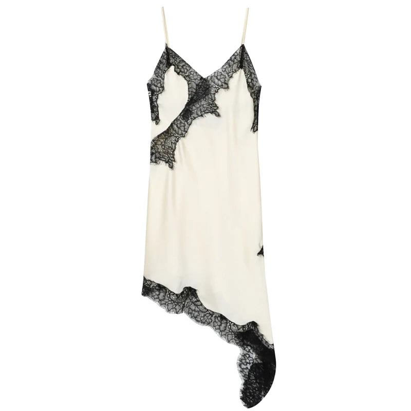 Women’s Brown Lace Slip sleeveless Dress