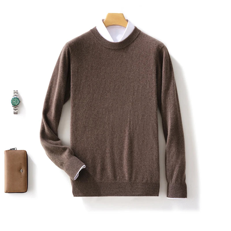 Men's Pure Wool Crewneck Sweater