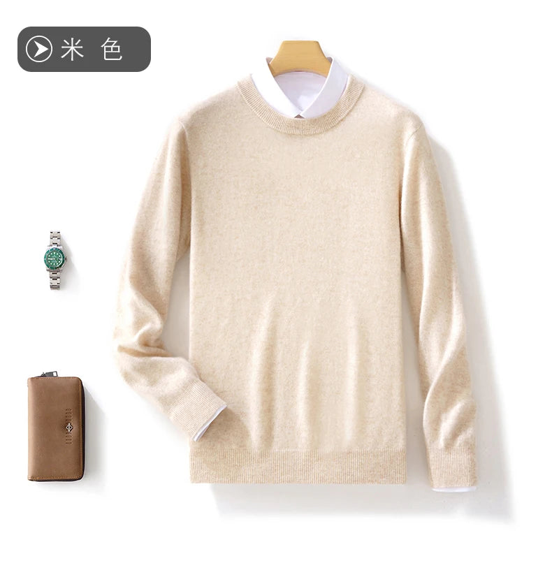 Men's Pure Wool Crewneck Sweater