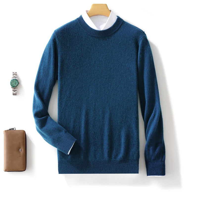 Men's Pure Wool Crewneck Sweater