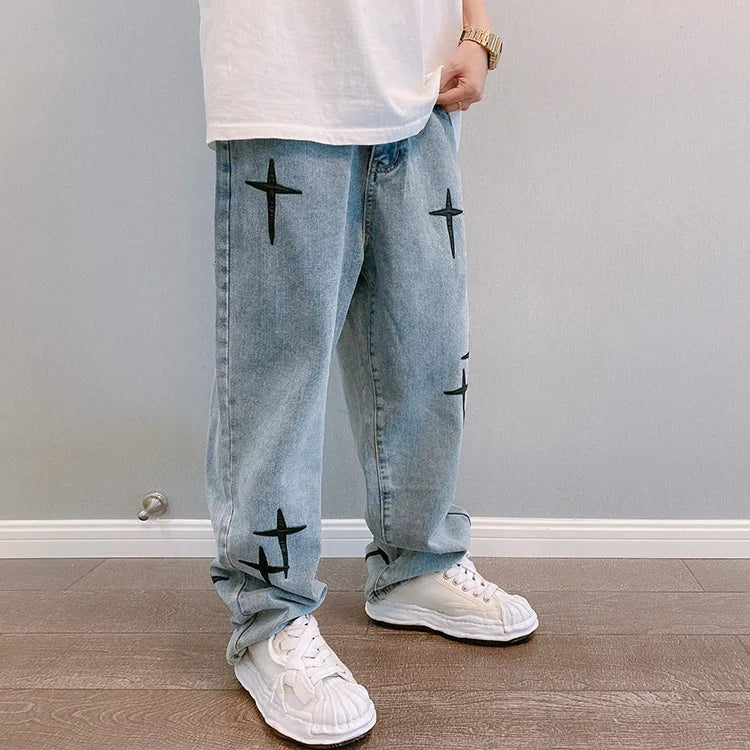 Men's Casual Baggy Denim Pants