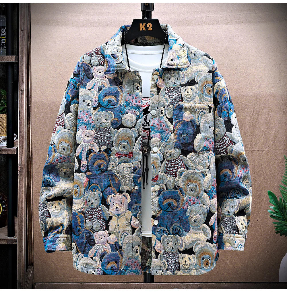 Men's Teddy Bear Jacquard Jacket