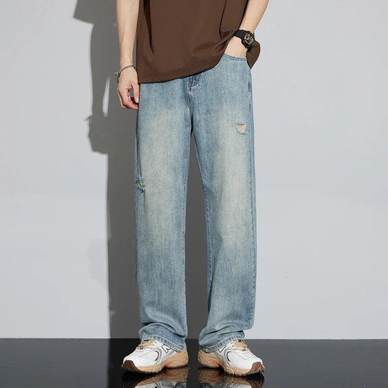 Men's Vintage Baggy Ripped Jeans