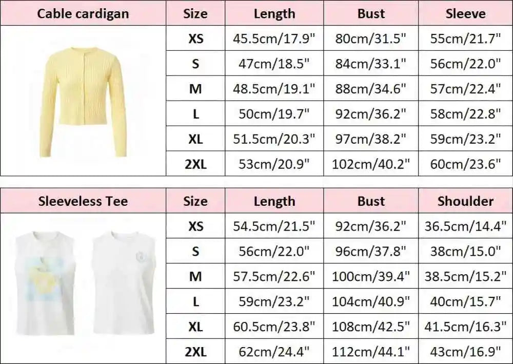 Women's Casual Sleeveless Top & Cardigan