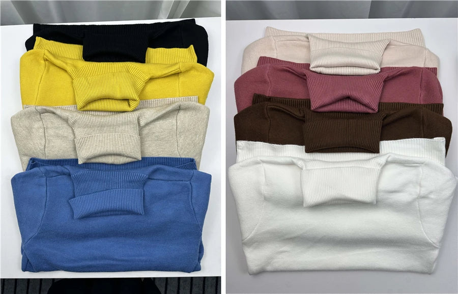 Women's Warm Turtleneck Knit Sweater
