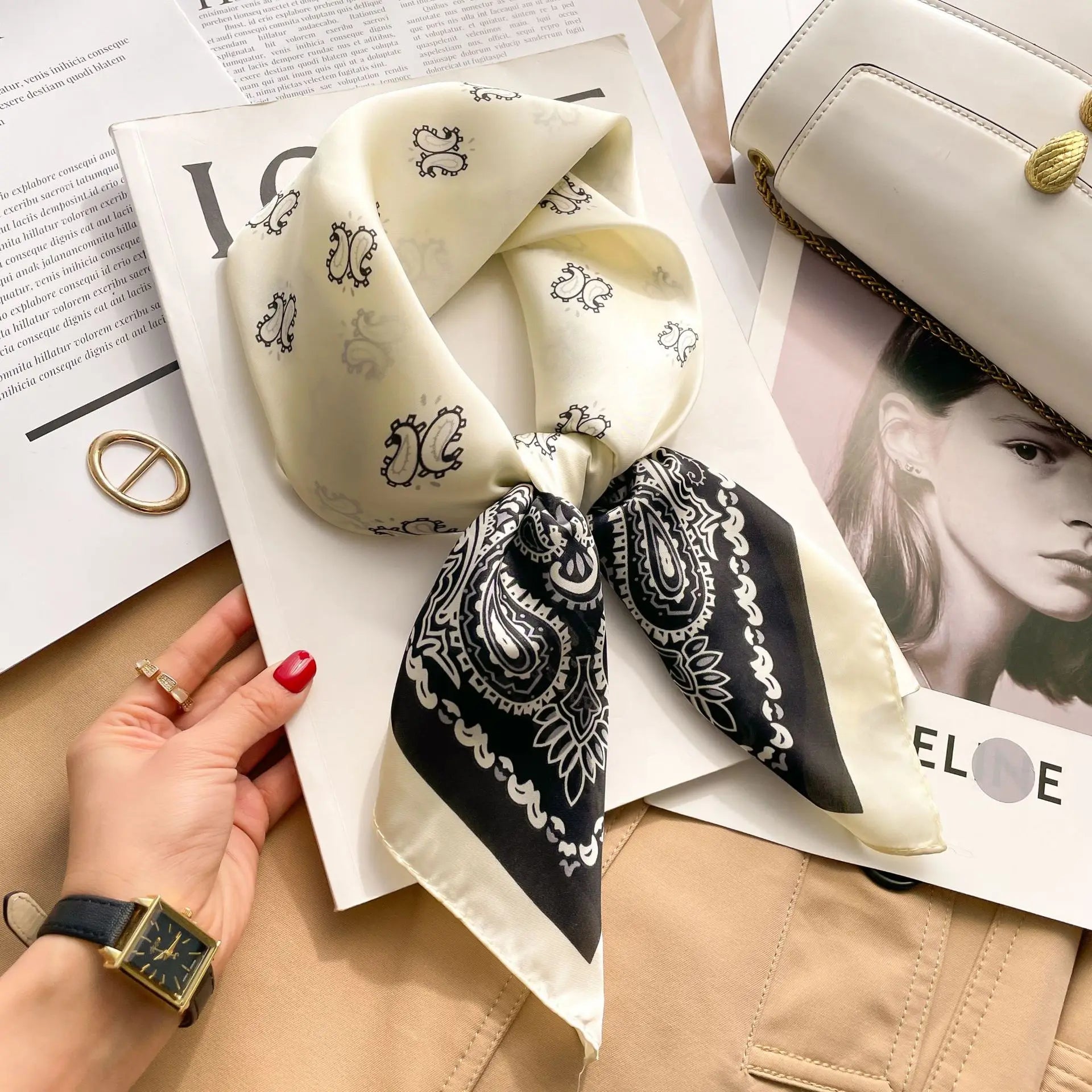 Women's Luxury Silk Square Scarf