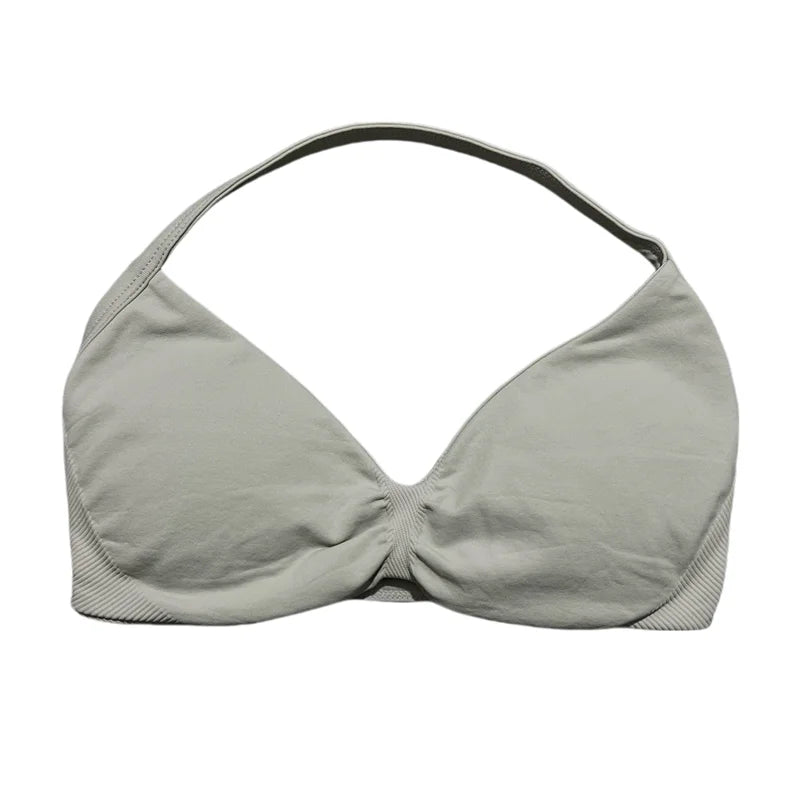 Women's Seamless Halter Sports Bra – High Support, Removable Pads, Gym & Yoga Top