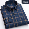 Men's Cotton Plaid Shirt – Long Sleeve, Casual Fit, Available in Plus Sizes