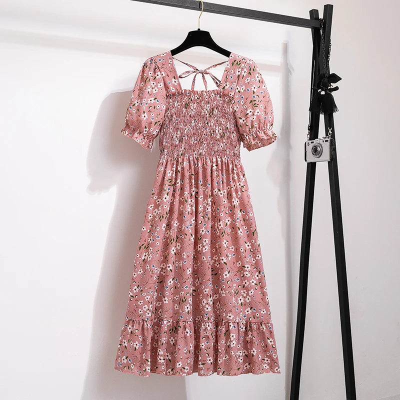 Women’s Pleated Chiffon Midi Dress
