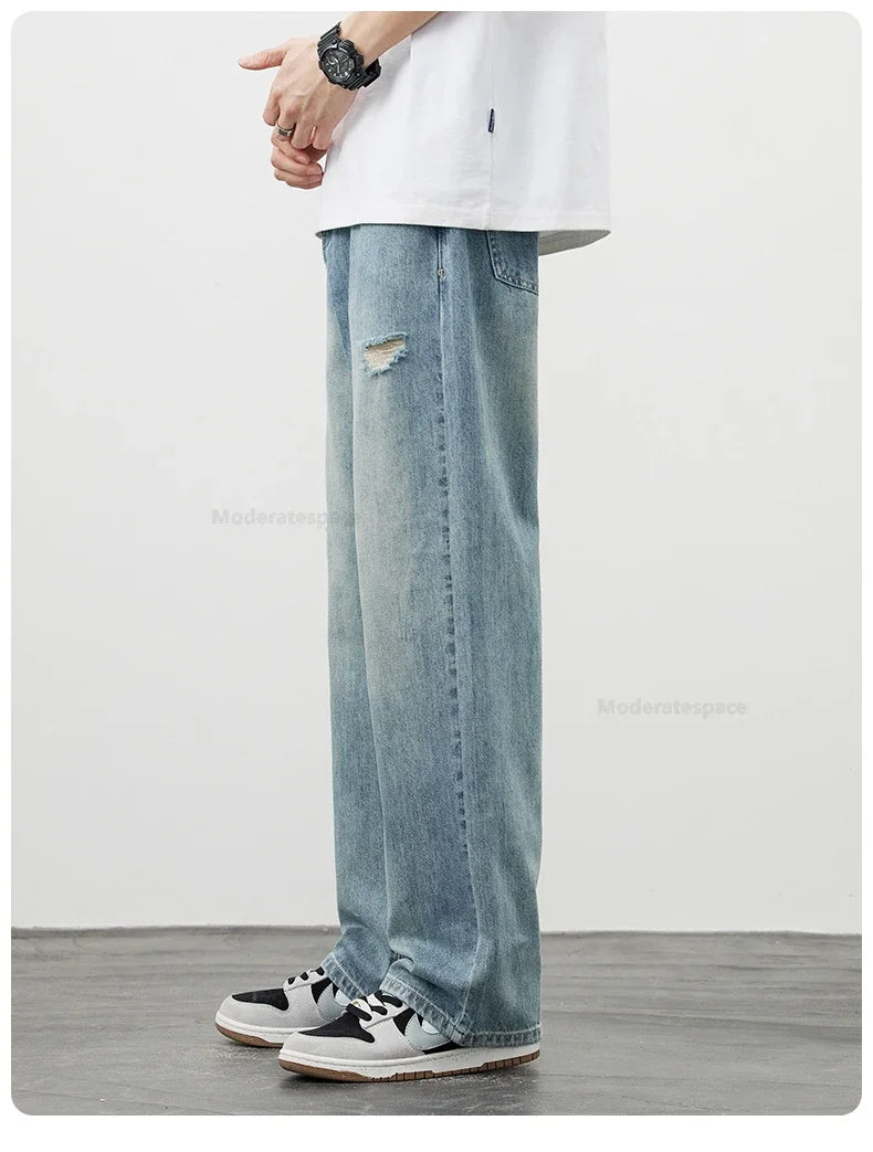 Men's Vintage Baggy Ripped Jeans