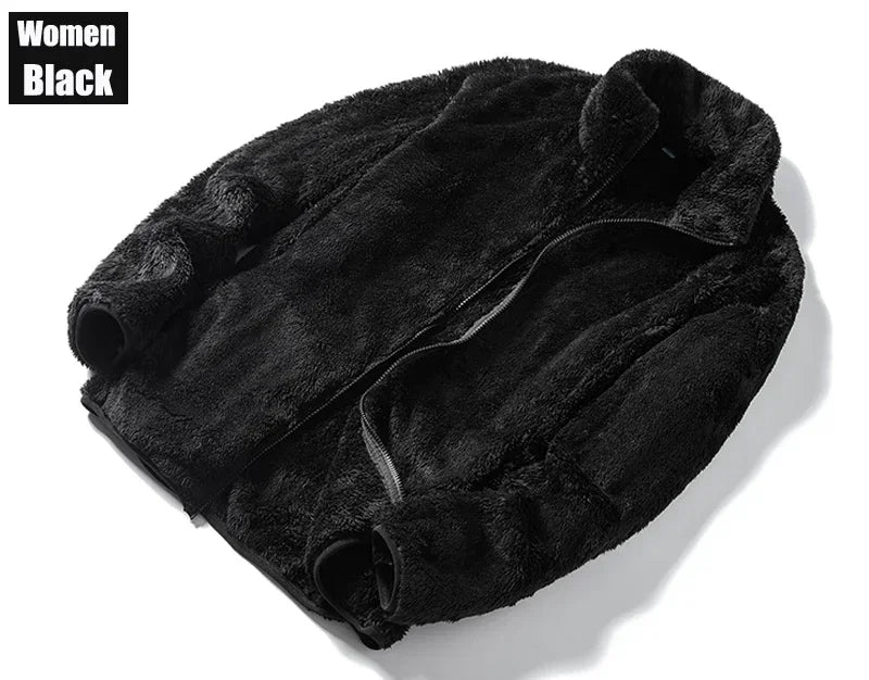 Oversized Polar Fleece Zip-Up Hoodie