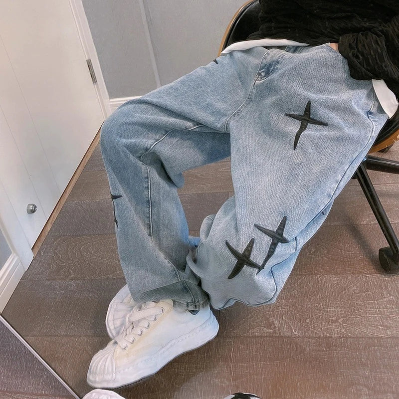 Men's Casual Baggy Denim Pants