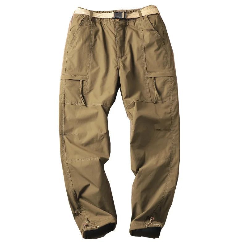 Men's Outdoor Hiking Pants – Fleece Lined, Windproof, Waterproof, Straight Leg