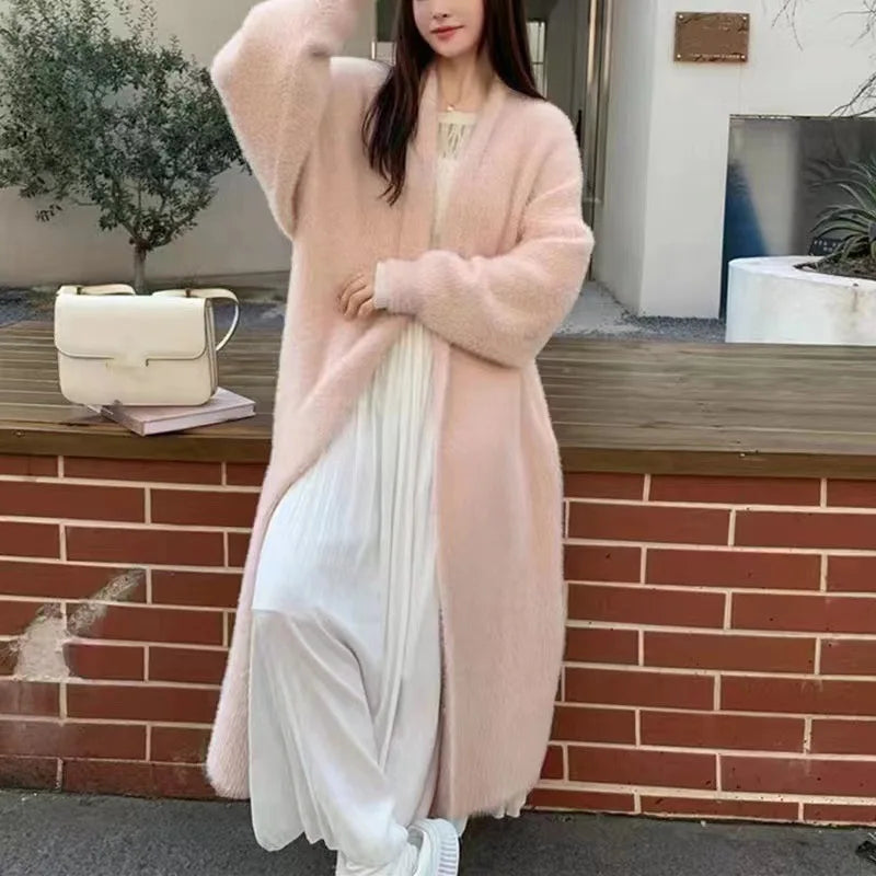 Oversized, Warm, Open Front Winter Sweater Jacket