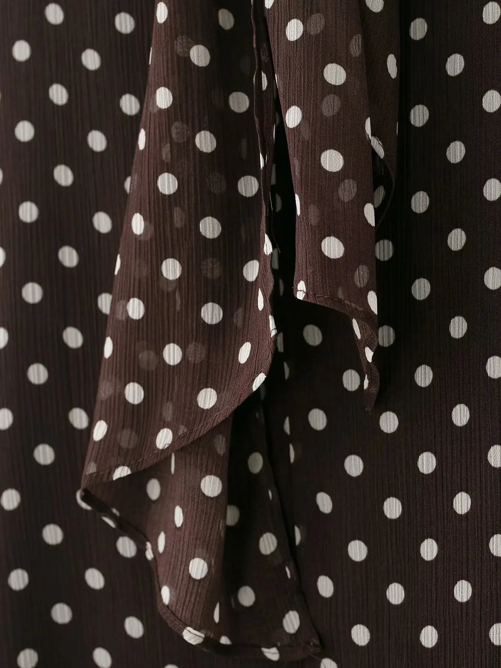 Women's Polka Dot Blouse – Long Sleeve Bow-Tie Neck Elegant Shirt