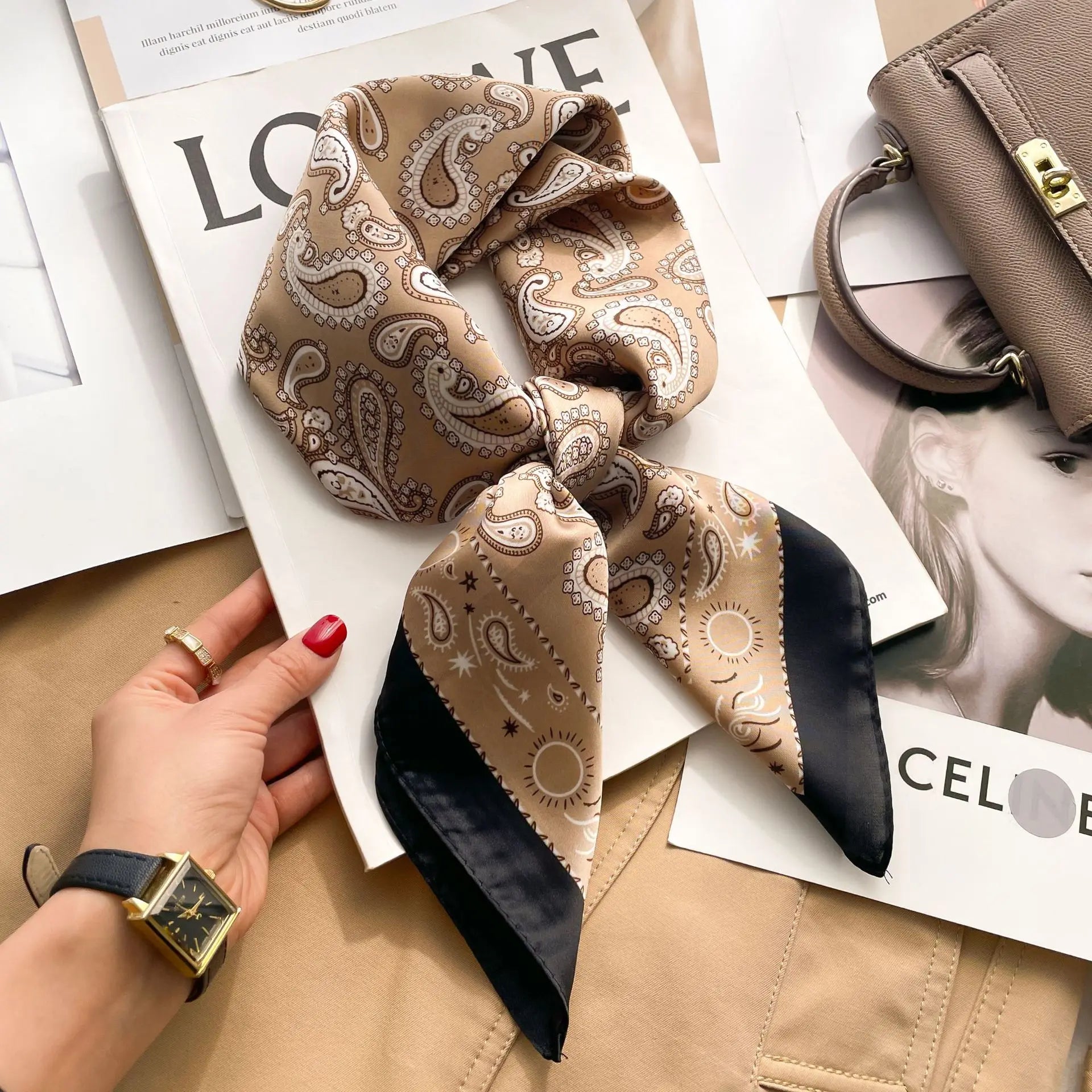 Women's Luxury Silk Square Scarf