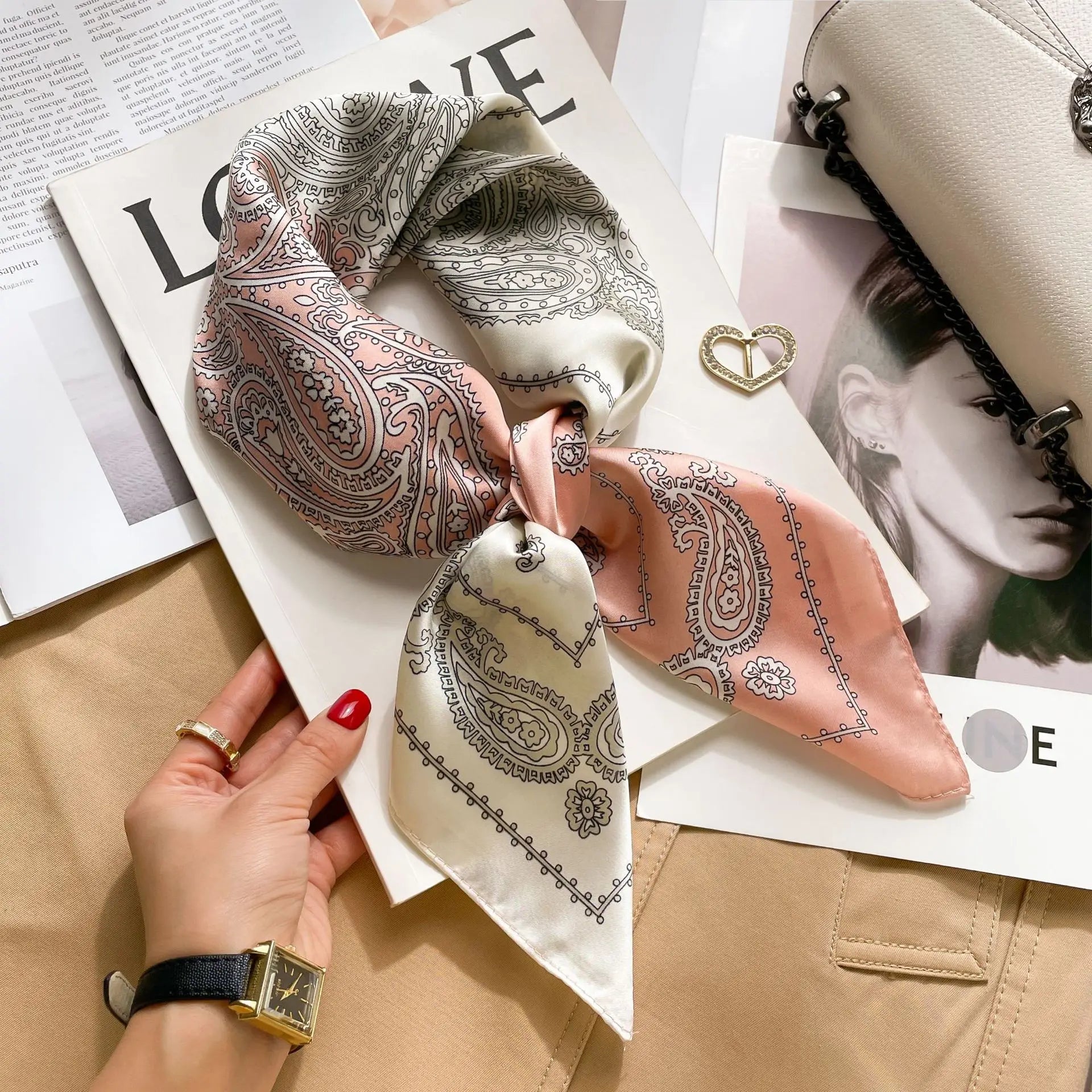 Women's Luxury Silk Square Scarf