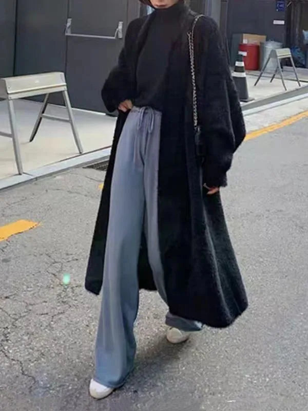 Oversized, Warm, Open Front Winter Sweater Jacket
