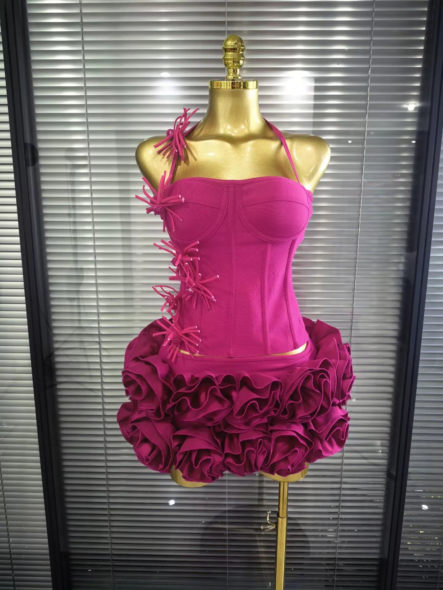 Women's Floral Bandage Mini Dress